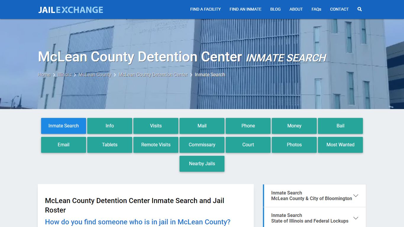 McLean County Detention Center Inmate Search - Jail Exchange
