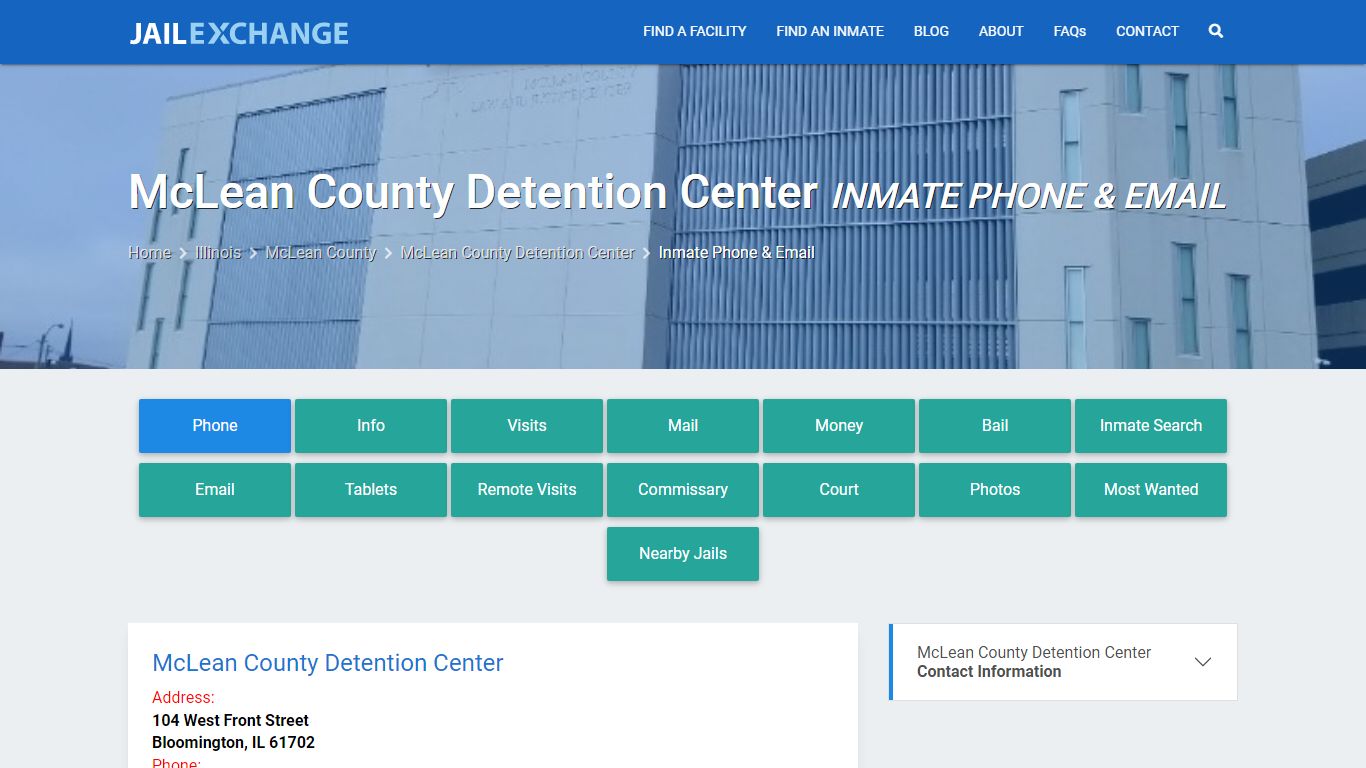 Inmate Phone - McLean County Detention Center, IL - Jail Exchange